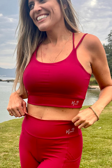 Top Feminino Fitness - Cor Marsala