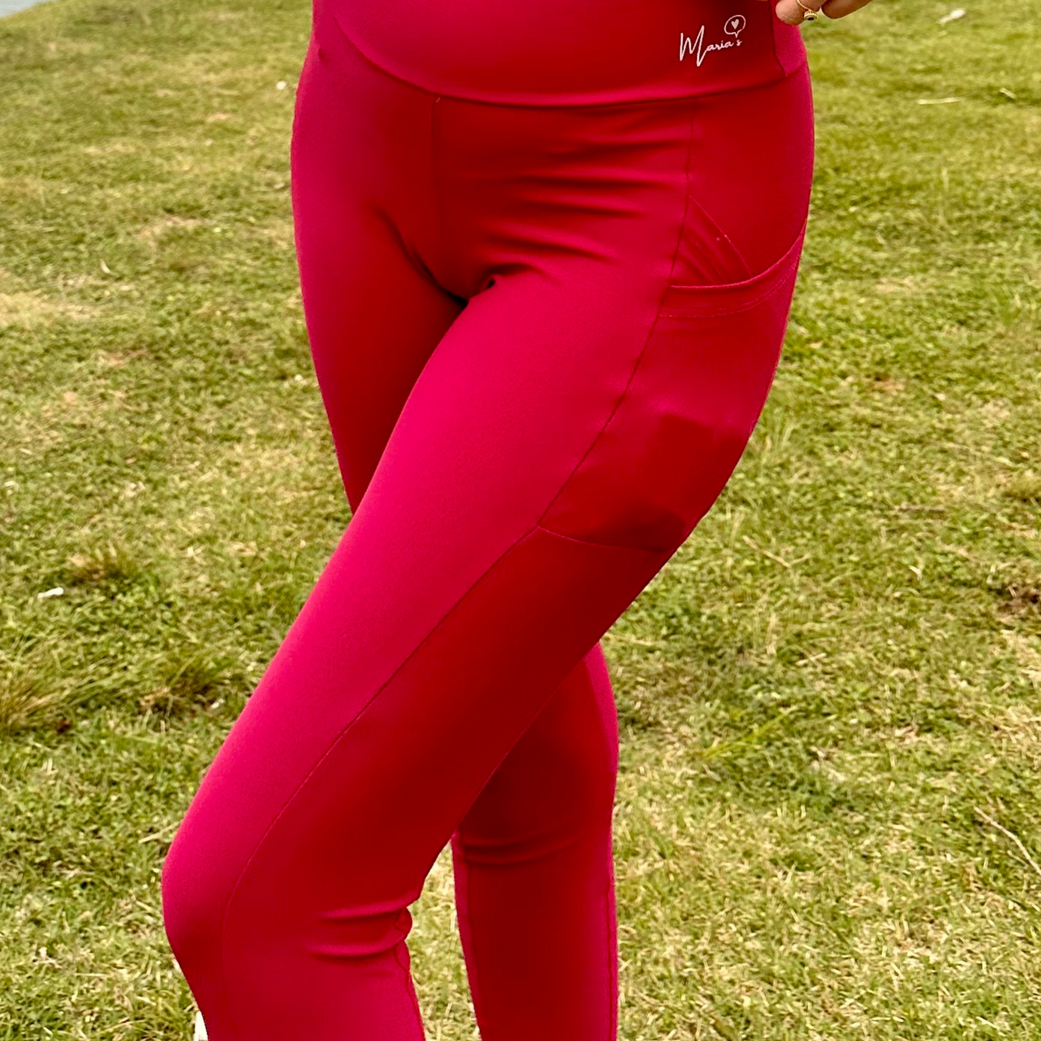 Calça Legging Fitness com bolso lateral - Cor Marsala